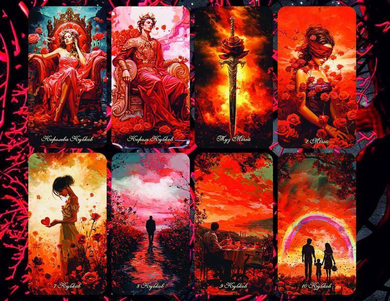 Карты Таро Любовное Таро Алой Розы - Scarlet Rose Love Tarot 2528459192 фото