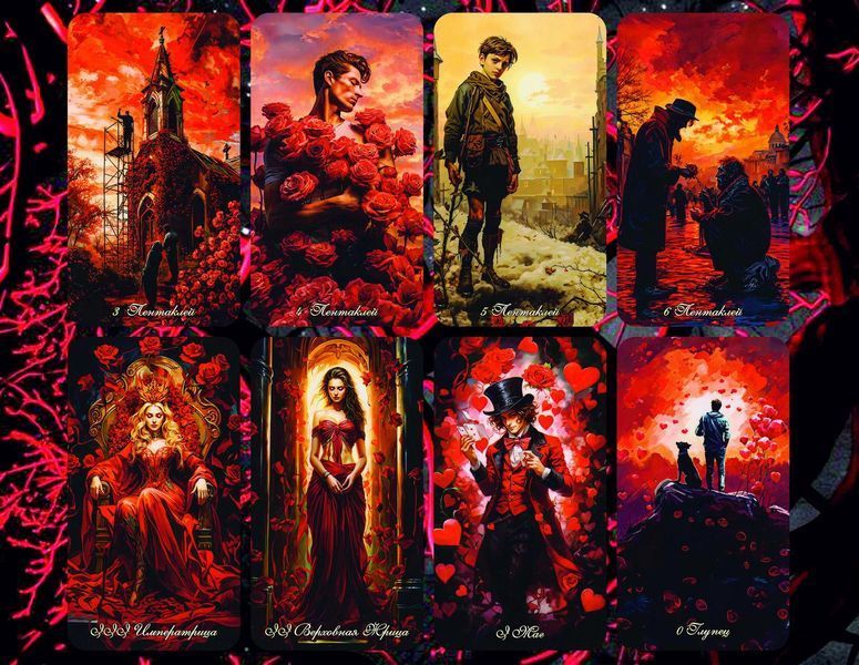 Карты Таро Любовное Таро Алой Розы - Scarlet Rose Love Tarot 2528459192 фото